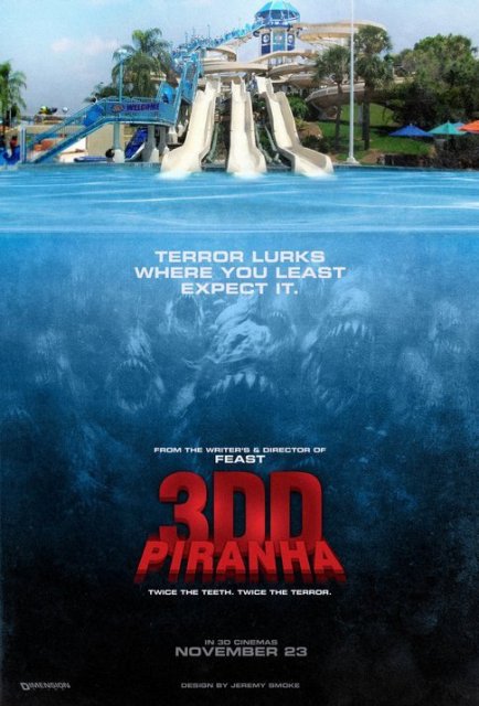 Кинокомпании Atmosphere Entertainment MM и Dimension Films занимались производством фильма «Пираньи 3DD»