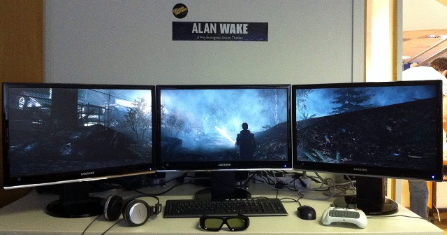 В новую игру-психологический триллер для ПК Alan Wake можно будет сыграть на трех мониторах в формате стерео 3D