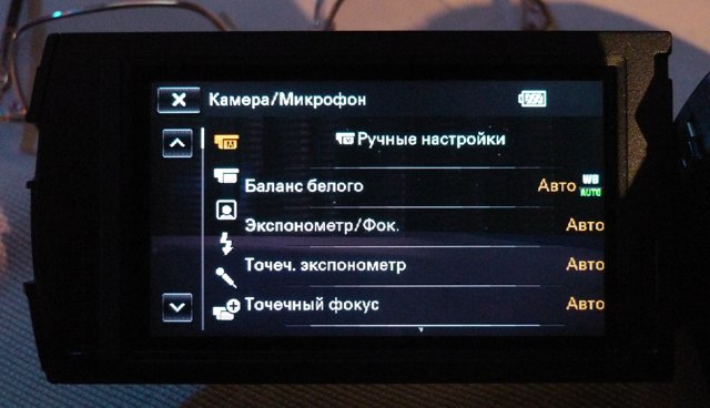 Экран Sony HDR-TD10E
