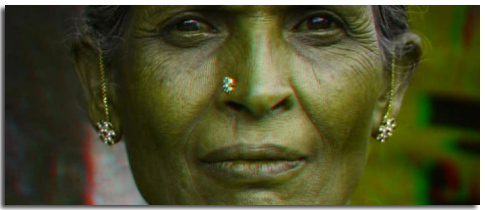 Gimpel3D: лицо женщины в 3D