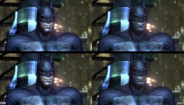 Сравнение 3D-игры Batman: Аркхем Сити для Xbox 360 и PlayStation 3
