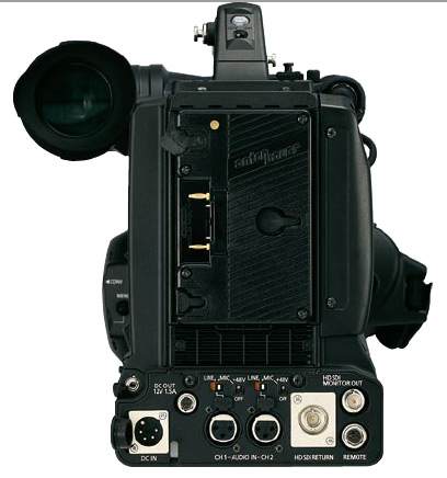 Panasonic AG-3DP1, вид сзади