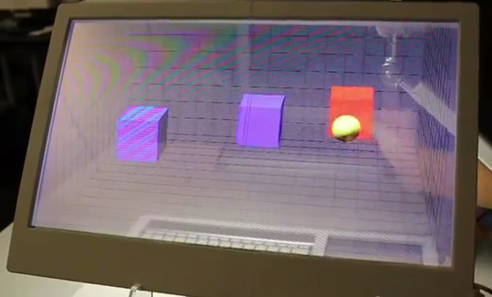 концепт настольного ПК с прозрачным 3D-дисплеем от Microsoft