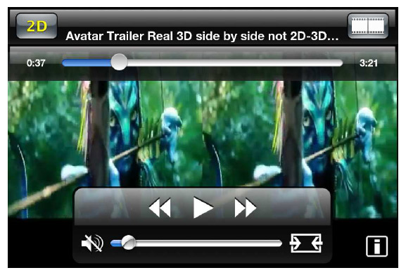 Обзор 3D-пленки для iPhone 4/4s Pic3D, Pic3D-II Player, режим 2D
