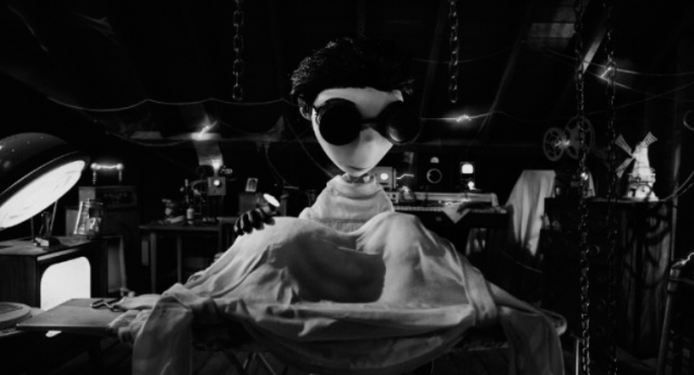 Кадры из 3D-фильма «Франкенвини» (Frankenweenie) Тима Бёртона (Tim Burton)