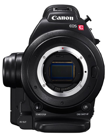 Canon EOS C100: вид спереди 