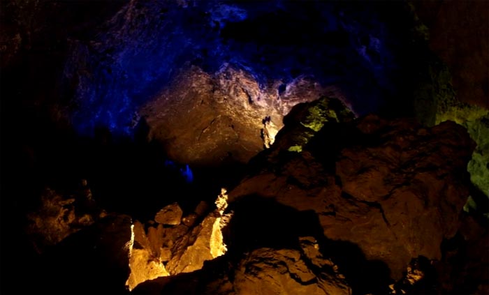 YouTube стерео 3D: красивейшие пещеры Куэва-де-лос-Вердес (Cueva de Los Verdes)