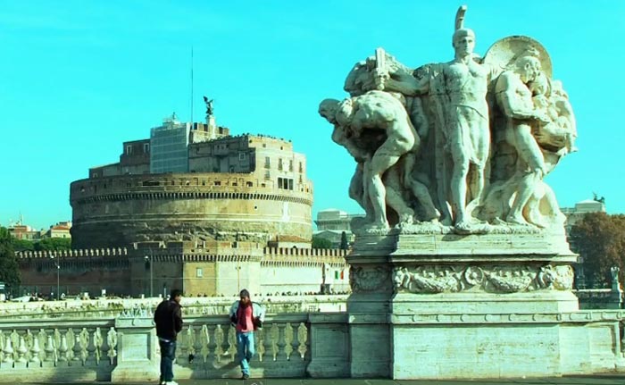 Стерео прогулка по Риму на YouTube 3D