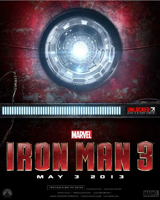 Мировая премьера 3D-фильма «Железный человек 3» назначена на 3 мая 2013 года 