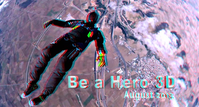 «Будь героем 3D» (Be a Hero 3D): фильм о скайдайвинге в стерео 3D