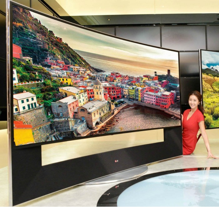 Телевизор LG 105UC9 представленный на выставке CES 2014
