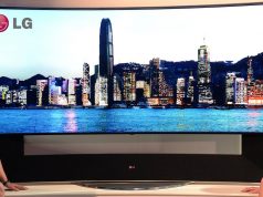 Изогнутый 105-дюймовый 3D-телевизор LG 105UC9 с разрешением 5K: скоро в рознице Телевизор LG 105UC9 представленный на выставке CES 2014