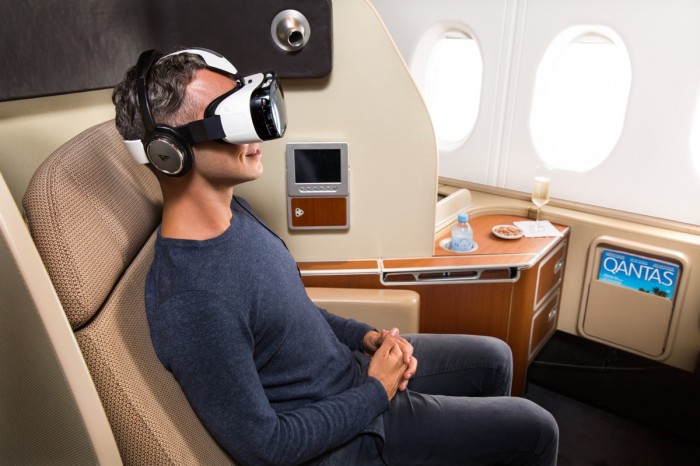 Qantas и Samsung опробуют шлем Gear VR на пассажирах Aerobus A380
