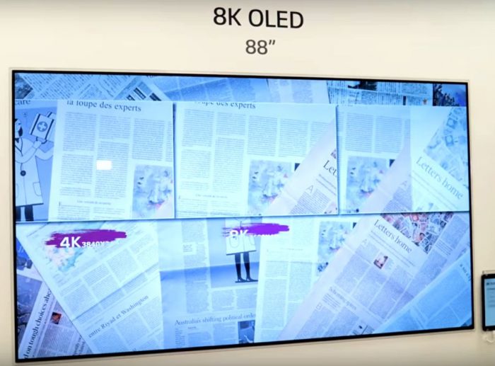 88-дюймовый 8K-телевизор LG с OLED-дисплеем